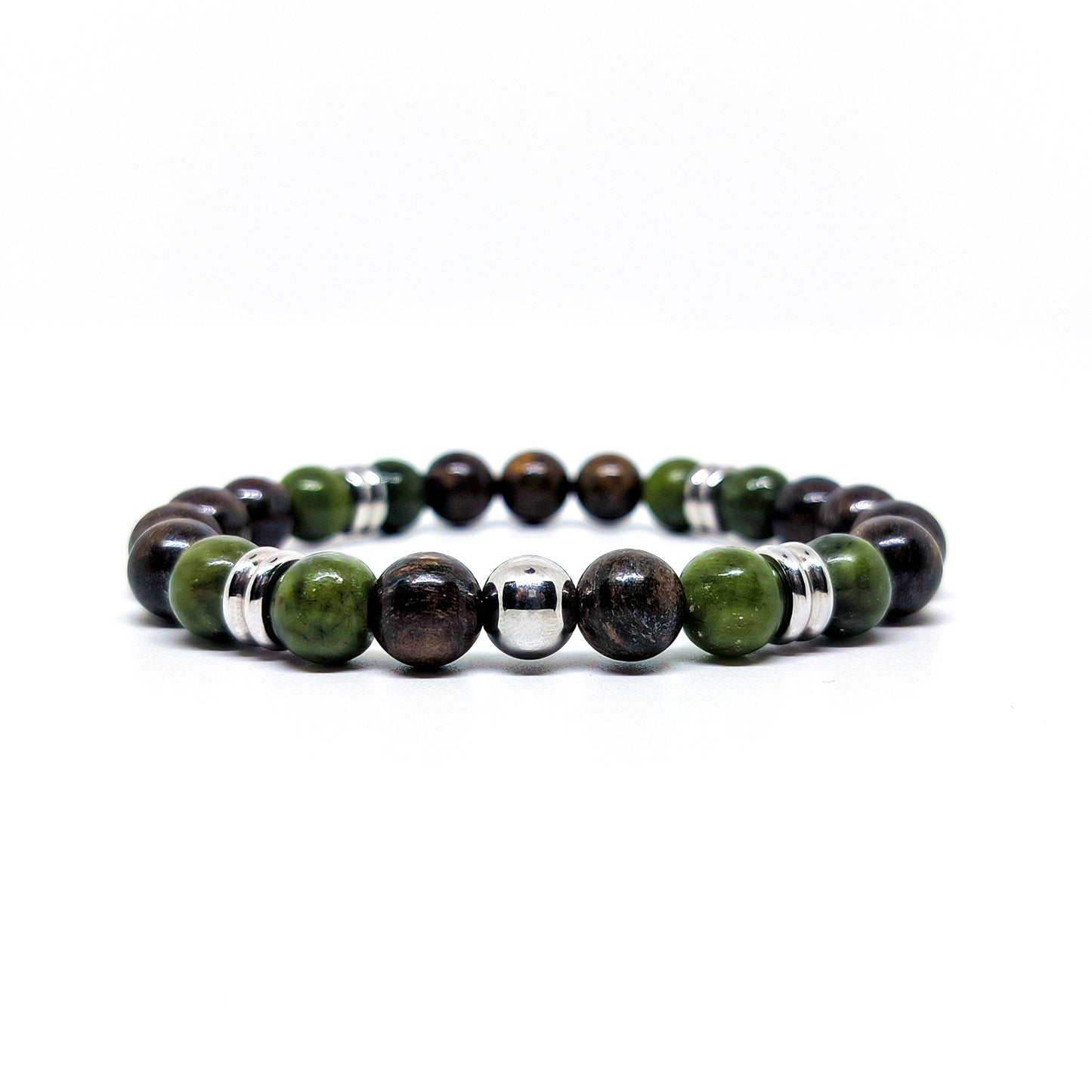 Bracelet en Jade et Bronzite - Thaïlande & Madagascar