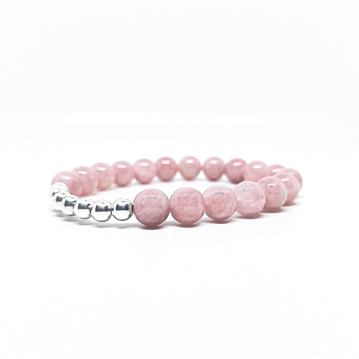 Bracelet perle Argent 925 - Quartz Rose