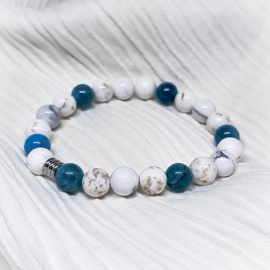 bracelet howlite et apatite